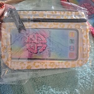 Simply Southern White And Yellow Phone Wristlet
